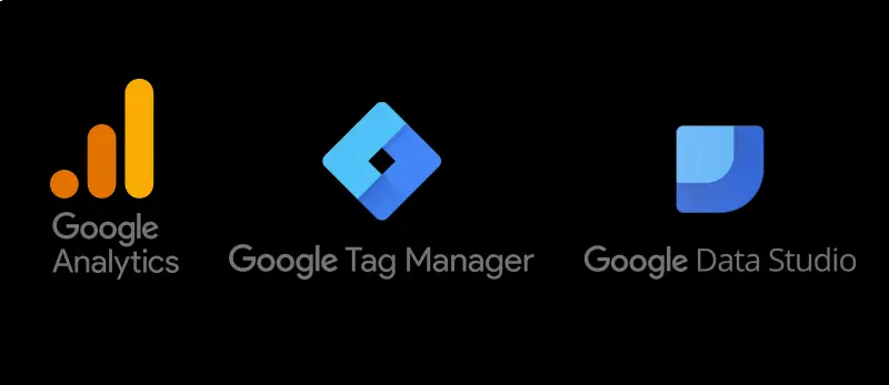 Google Analytics, Google Tag Manager, Google Datastudio